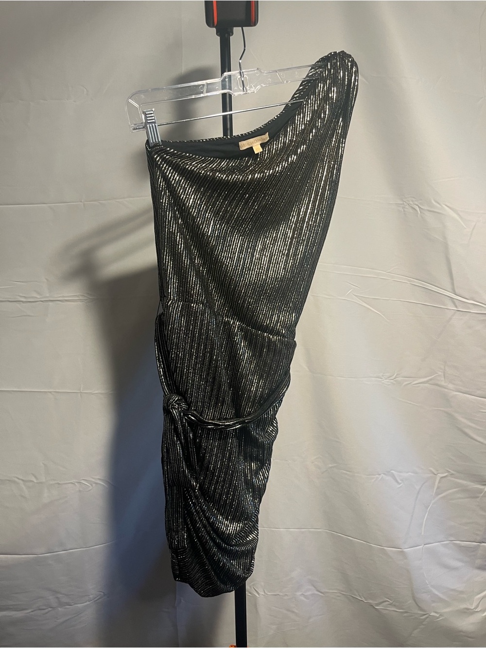 Melissa Odabash One-Shoulder Ruched
Metallic Ribbed Knit Mini Dress XS - Picture 11 of 14